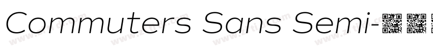 Commuters Sans Semi字体转换